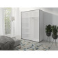 Шафа-купе OSLOI 180 180х206х65 білий / чорний