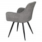 Стілець кухонний ARDEN Чорний каркас / Сірий тканина