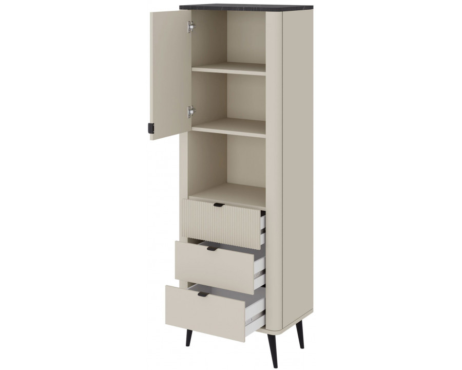 Вітрина MARLY REG 4 60х191х40 кашемір / горіх