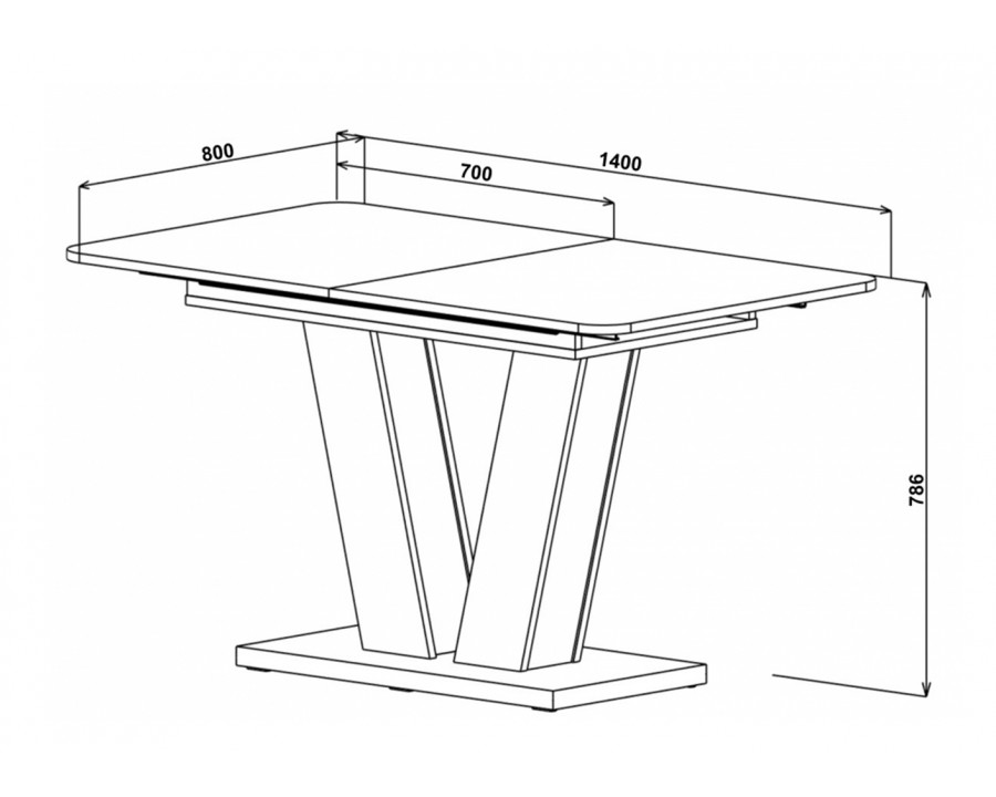 Стіл обідній Torino 140(180)x80 Блеквуд Ячмінний / Графіт