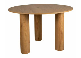 Стіл обідній кухонний Montana ø120 см МДФ + шпон Дуб / Дуб каркас