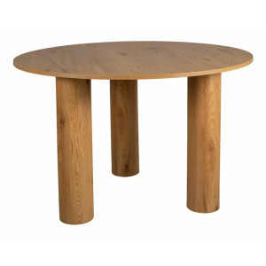 Стіл обідній кухонний Montana ø120 см МДФ + шпон Дуб / Дуб каркас