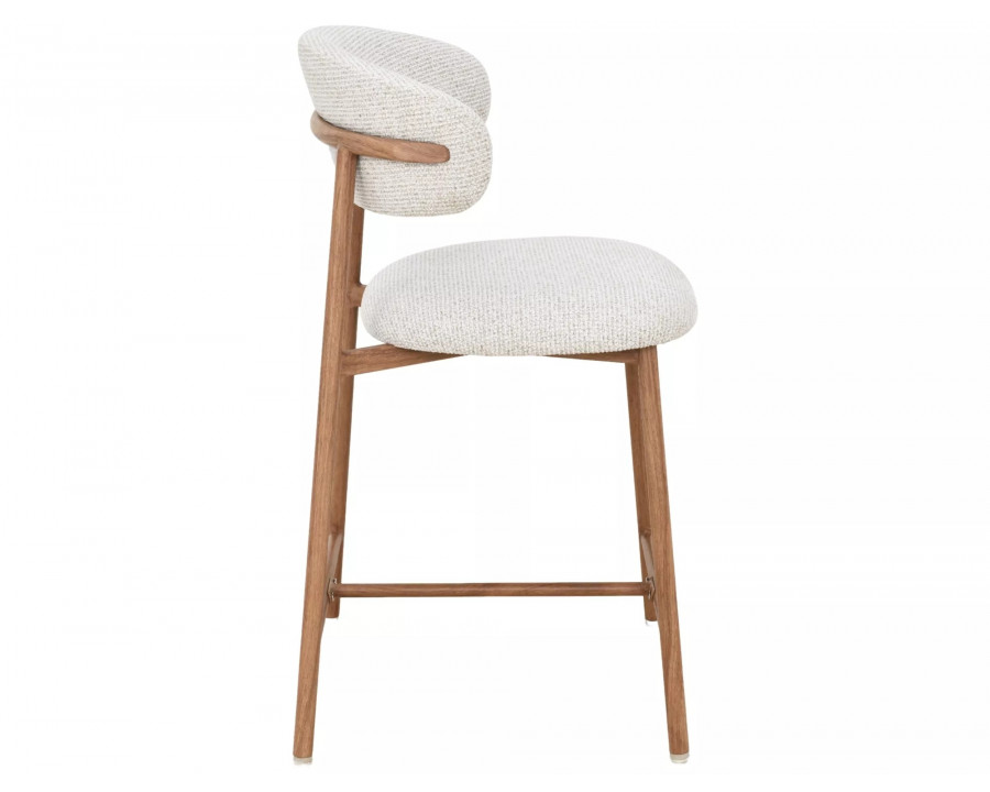 Напівбарний стілець кухонний Elton H-2 Світло-бежева тканина / Дуб каркас