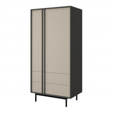 Вітрина ALSY REG 1 93х195х60 антрацит / бежевий