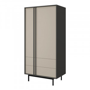 Вітрина ALSY REG 1 93х195х60 антрацит / бежевий