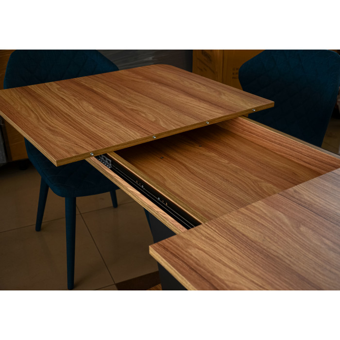 Стіл обідній Torino 140(180)x80 Блеквуд Ячмінний / Графіт