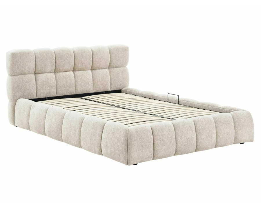 Ліжко полуторне м'яке Parma Raven 140×200 Бежева тканина