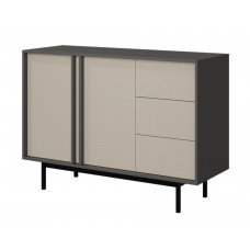 Комод ALSY REG 7 123х87х43 антрацит / бежевий