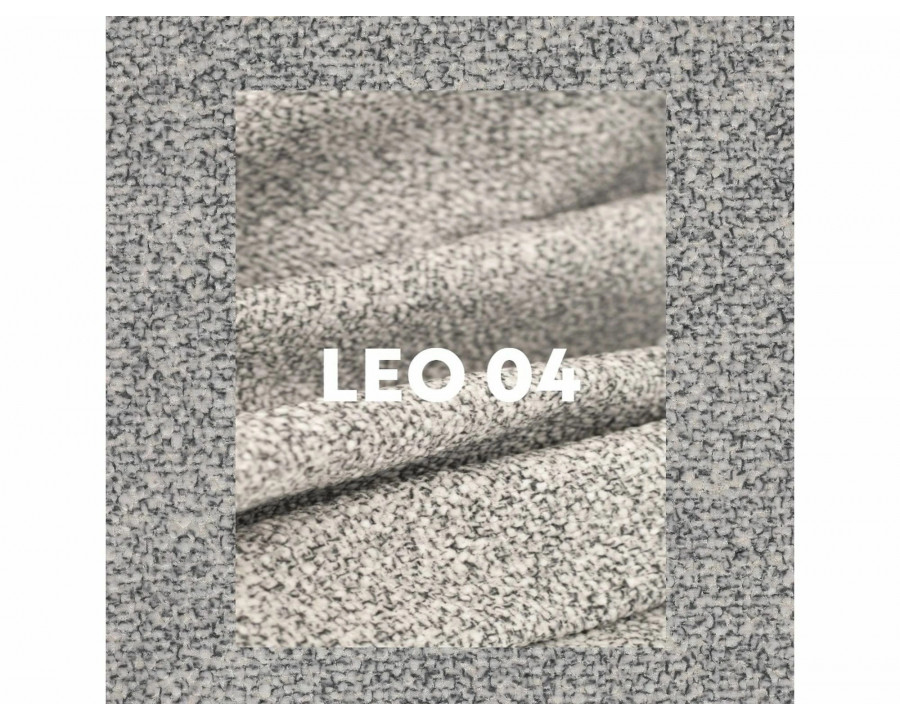 Стілець кухонний обідній м'який Azalia Leo Світло-сіра тканина / Чорний каркас