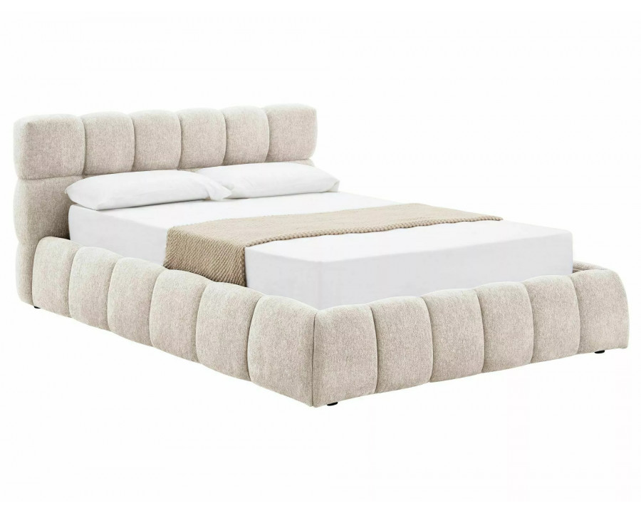 Ліжко полуторне м'яке Parma Raven 140×200 Бежева тканина