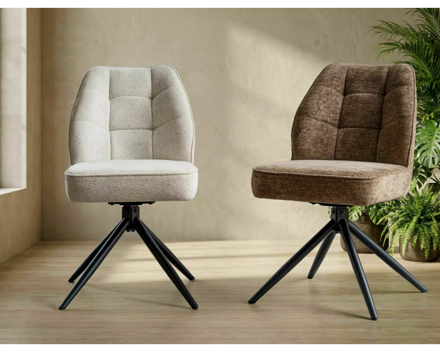 Стілець кухонний обідній м'який John Raven Світло-бежева тканина / Чорний каркас