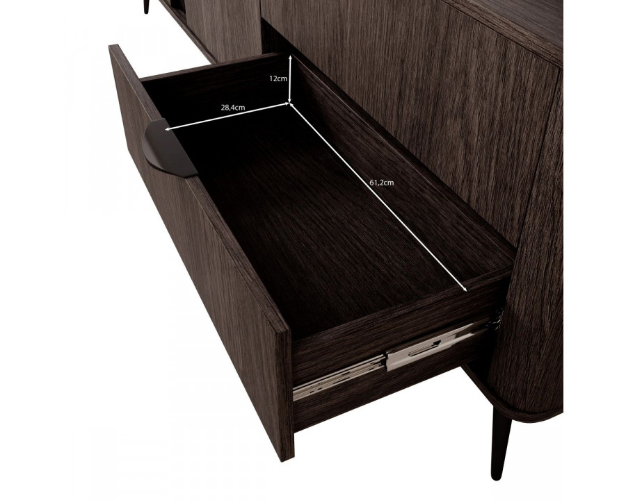 Тумба під ТВ Веріс / Veris 2D2S/195 2-дверна з 2 шухлядами Дуб дунін/чорний