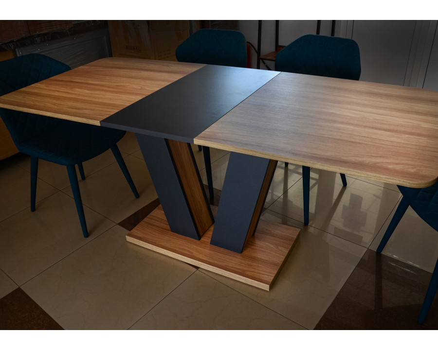 Стіл обідній Torino 140(180)x80 Блеквуд Ячмінний / Графіт