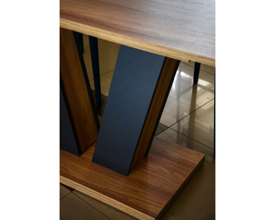 Стіл обідній Torino 140(180)x80 Блеквуд Ячмінний / Графіт