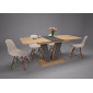 Стіл обідній Torino 140(180)x80 Блеквуд Ячмінний / Графіт