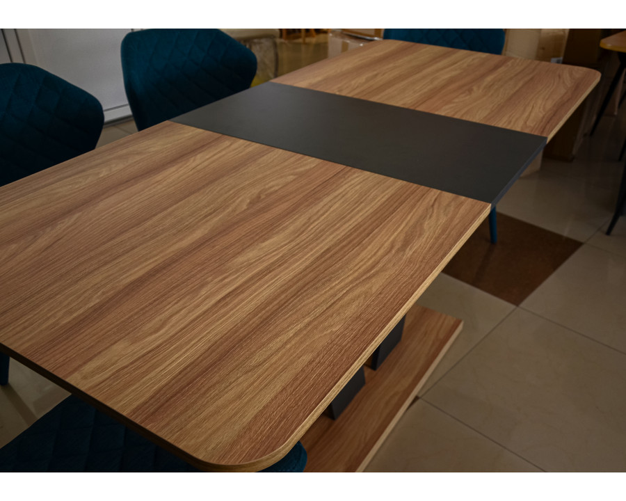 Стіл обідній Torino 140(180)x80 Блеквуд Ячмінний / Графіт