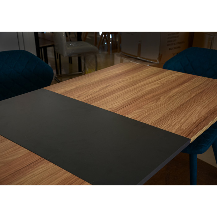 Стіл обідній Torino 140(180)x80 Блеквуд Ячмінний / Графіт