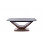 Стіл DOLCE CERAMIC сірий мармур / горіх 180(240)X95
