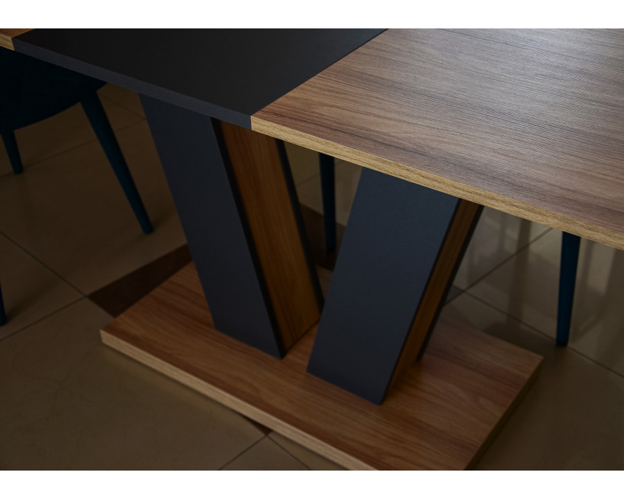 Стіл обідній Torino 140(180)x80 Блеквуд Ячмінний / Графіт