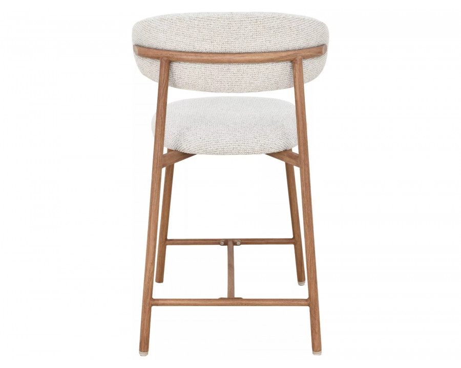 Напівбарний стілець кухонний Elton H-2 Світло-бежева тканина / Дуб каркас