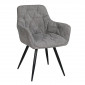 Стілець кухонний ARDEN Чорний каркас / Сірий тканина