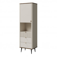 Вітрина MARLY REG 4 60х191х40 кашемір / горіх