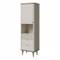 Вітрина MARLY REG 4 60х191х40 кашемір / горіх