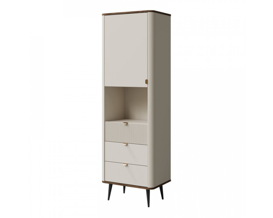 Вітрина MARLY REG 4 60х191х40 кашемір / горіх
