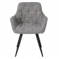 Стілець кухонний ARDEN Чорний каркас / Сірий тканина