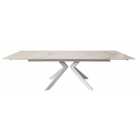 Swank Staturario White стіл обідній кераміка 90X180(260) Білий