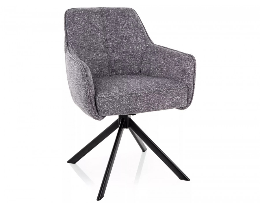 Стілець кухонний обідній м'який Notti Leo Сіра тканина / Чорний каркас