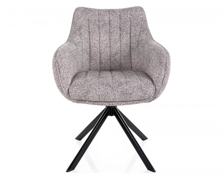 Стілець кухонний обідній м'який Azalia Leo Світло-сіра тканина / Чорний каркас