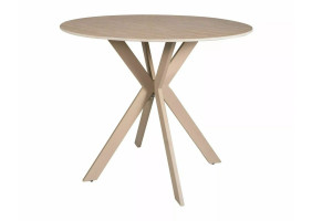 Стіл обідній кухонний Talia ø90 см Кераміка Беж / Кашемір каркас