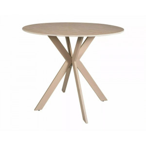 Стіл обідній кухонний Talia ø90 см Кераміка Беж / Кашемір каркас