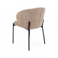 Стілець кухонний обідній м'який Kioto Бежева тканина / Чорний каркас