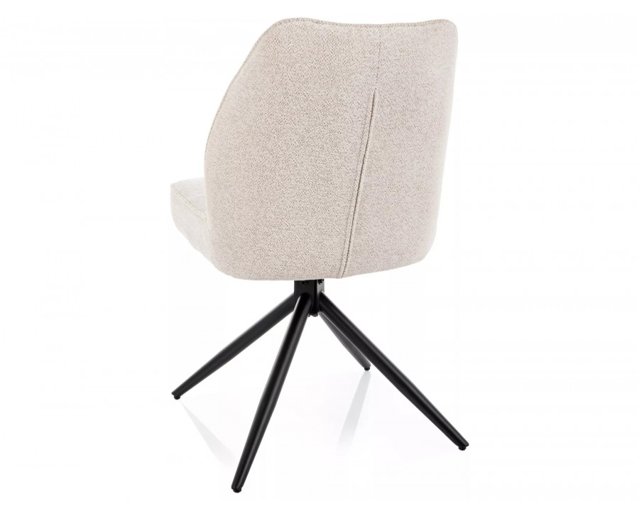 Стілець кухонний обідній м'який John Raven Світло-бежева тканина / Чорний каркас