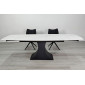 Стіл обідній розкладний GILBERT CERAMIC 160(240)*90 білий мат/чорний