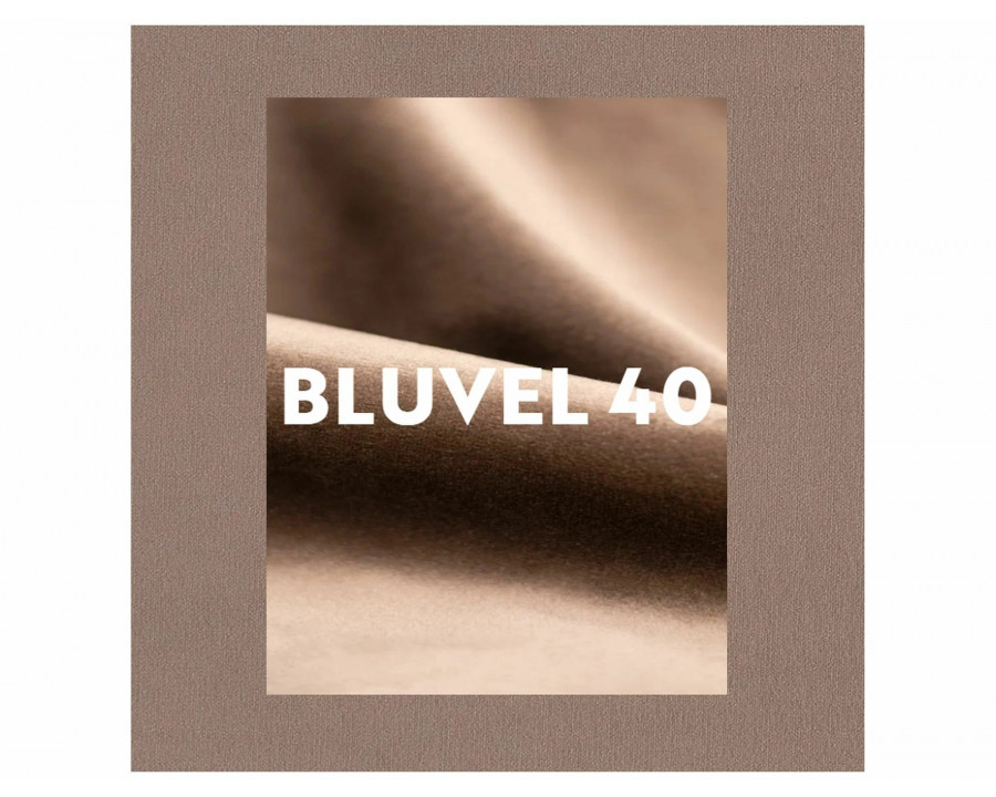 Ліжко двоспальне м'яке Lumia Velvet 160×200 Темно-бежева велюр Bluvel