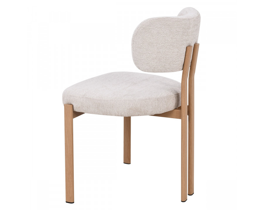 Cтілець кухонний TANO дуб метал/бежева тканина