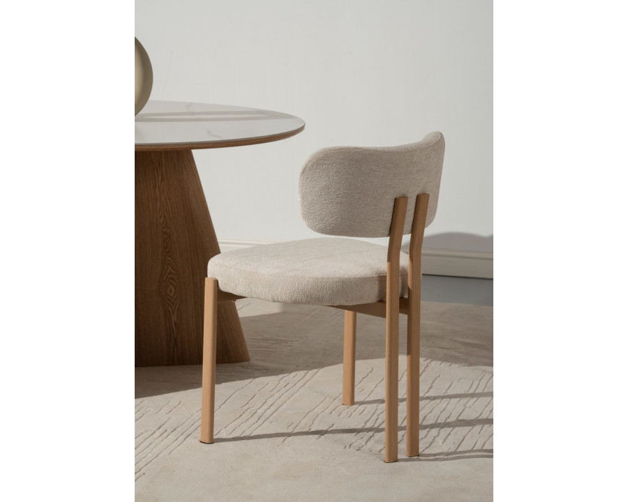 Cтілець кухонний TANO дуб метал/бежева тканина