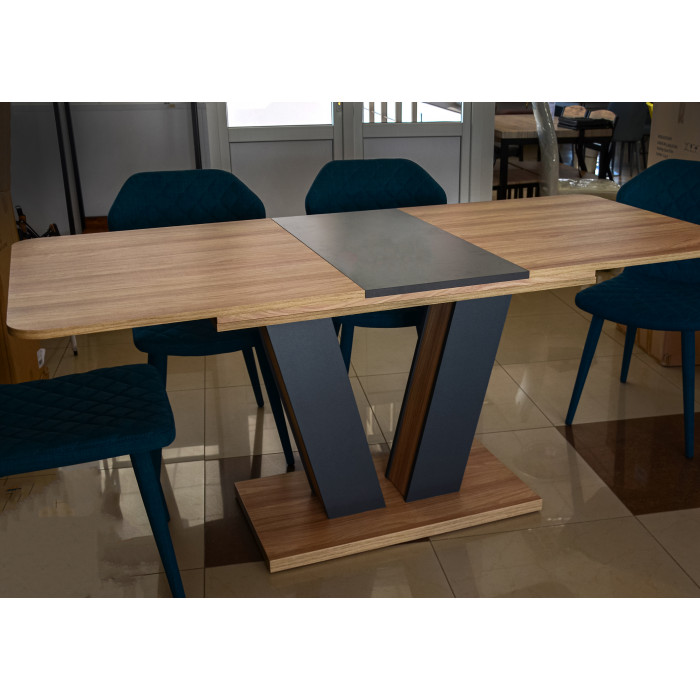 Стіл обідній Torino 140(180)x80 Блеквуд Ячмінний / Графіт
