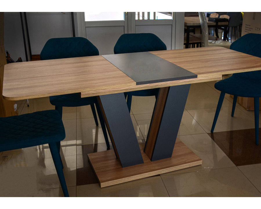 Стіл обідній Torino 140(180)x80 Блеквуд Ячмінний / Графіт