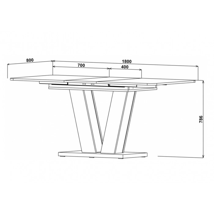 Стіл обідній Torino 140(180)x80 Блеквуд Ячмінний / Графіт
