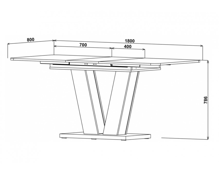 Стіл обідній Torino 140(180)x80 Блеквуд Ячмінний / Графіт