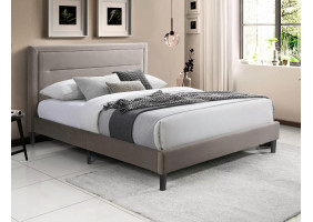 Ліжко двоспальне MALAGA VELVET 160*200 темний беж / чорний BL.40 MALAGAV160CBEC