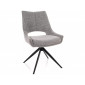 Стілець кухонний обідній м'який Fino I Сіра тканина Noelle / Чорний каркас