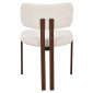 Cтілець кухонний TANO горіх метал/бежева тканина
