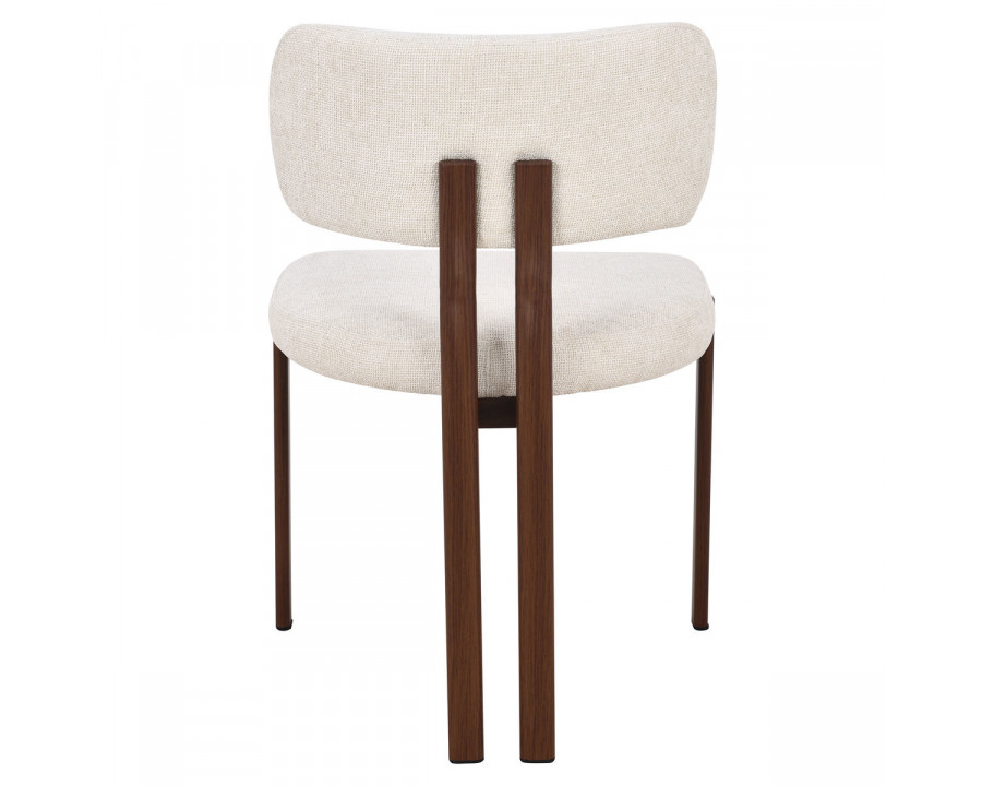 Cтілець кухонний TANO горіх метал/бежева тканина