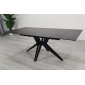 Стіл обідній розкладний VINCENT CERAMIC 140(200)*90 графіт мат/чорний