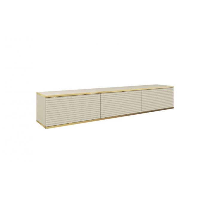 Тумба під телевізор навісна Оро / Oro 3-дверна RTV175 MDF Бежевий Ш175xВ30 см.